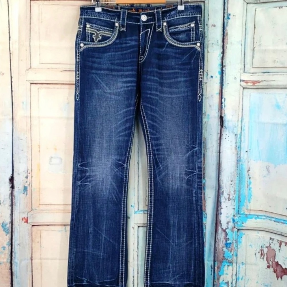 Rock Revival Caine Straight Leg Jeans Sz33